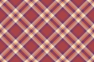 Advertisement seamless check fabric, print pattern texture background. 1960s plaid tartan textile in pink and red colors. vector
