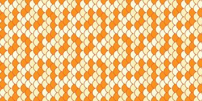 Vibrant orange and cream geometric pattern. Seamless texture ideal for website backgrounds, textile designs, or packaging. Stylish, repetitive design evokes feelings of warmth and energy. vector