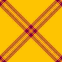 Pillow background texture, vogue tartan textile check. Duvet seamless fabric plaid pattern in golden poppy and red colors. vector