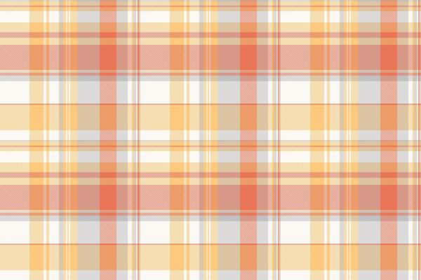 Pajamas texture tartan , art textile seamless pattern. 1950s plaid check background fabric in white and amber colors.