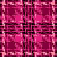 Vibrant pink and black plaid pattern. Perfect for fashion, textile, and web design. This bold, energetic texture evokes feelings of style and confidence. Use as a background, print, or fabric design. vector