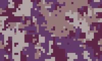 Abstract pixelated camouflage pattern in muted purples and browns. Ideal for fashion, textile, or digital design projects needing a unique, modern, and slightly mysterious aesthetic. vector