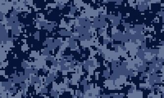 Abstract digital camouflage pattern in shades of navy blue and grey. Perfect for backgrounds, textures, or design elements in military, tech, or gaming projects. vector