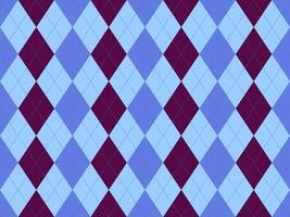 Classic argyle pattern in blue and burgundy. Perfect for backgrounds, textiles, or fashion design. Elegant and timeless, this repeating geometric design evokes sophistication and tradition. vector