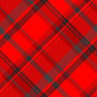A red and black plaid pattern vector