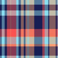 Glamor texture tartan pattern, winter check textile seamless. Household background fabric plaid in blue and cyan colors. vector