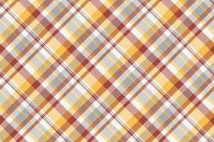 Internet background texture fabric, tough textile tartan seamless. Bag plaid pattern check in amber and light colors. vector