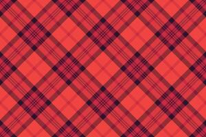 Vibrant coral and navy diagonal plaid pattern. Perfect for textile design, website backgrounds, or festive projects. vector