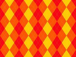 Vibrant argyle pattern in bold red and yellow. Perfect for backgrounds, textiles, or festive designs. This dynamic geometric texture evokes energy and warmth. vector