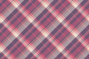 Costume plaid pattern, coloured fabric check seamless. Cute texture textile tartan background in pastel and red colors. vector
