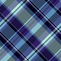 Hounds textile tartan fabric, panel seamless background check. Painting pattern plaid texture in black and cyan colors. vector