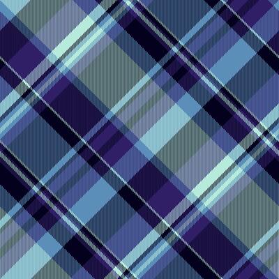 Hounds textile tartan fabric, panel seamless background check. Painting pattern plaid texture in black and cyan colors.