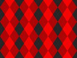 Bold red and black argyle pattern. Vibrant, geometric design ideal for backgrounds, textiles, or fashion projects. vector