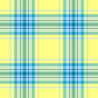 Amazing seamless plaid textile, long check background. Performance texture tartan fabric pattern in cyan and light colors. vector