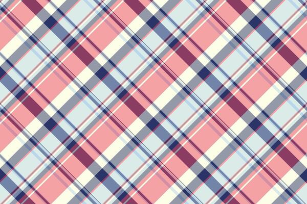 Ornamental texture pattern plaid, installing tartan fabric. Stitch textile seamless background check in red and pastel colors.