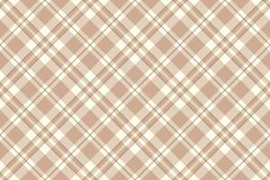 Glamor check textile plaid, winter pattern fabric . Geometric seamless background tartan texture in light and orange colors. vector