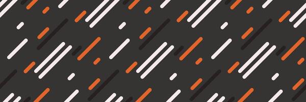 Dynamic abstract pattern featuring diagonal lines in white, orange, and black against a dark background. Ideal for modern designs, presentations, and website backgrounds. vector