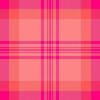 Mother fabric texture, regular background pattern tartan. Woven seamless check textile plaid in red and bright pink colors. vector