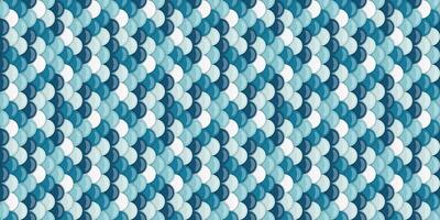 Stunning abstract seamless pattern featuring overlapping, scaled circles in calming blue hues. vector