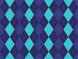 Vibrant teal and navy argyle pattern. Perfect for backgrounds, textiles, or website design. This geometric design offers a modern twist on a classic style, conveying sophistication and energy. vector