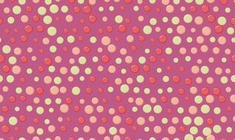 Delightful seamless pattern featuring pastel pink and cream circles on a vibrant purple backdrop. Perfect for backgrounds, textiles, and playful designs. vector