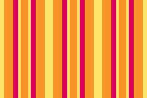 Floor pattern background seamless, textured vertical stripe fabric. Birthday lines textile texture in yellow and orange colors. vector