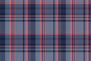 Old background pattern texture, ethnic seamless plaid. Wool check tartan fabric textile in red and blue colors. vector