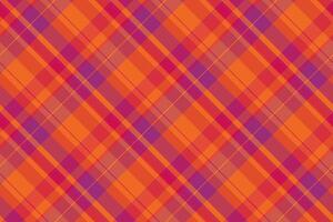 Infant check tartan, grunge pattern plaid fabric. Tailor textile background texture seamless in red and pink colors. vector