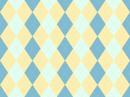 Classic argyle pattern in pastel blue, yellow, and mint green. Perfect for backgrounds, textiles, or website design. vector