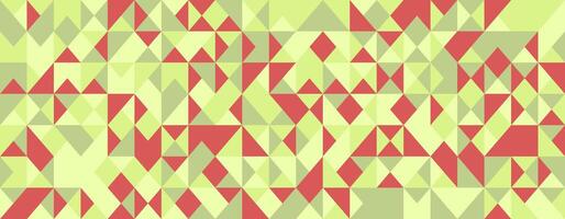 Abstract geometric pattern. Vibrant red and lime green triangles and squares create a dynamic, modern design. vector