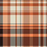 Royal check tartan , outline texture plaid background. Satin seamless textile pattern fabric in orange and light colors. vector