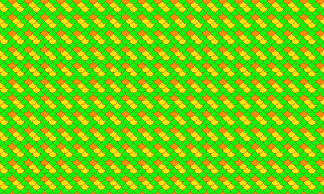 Vibrant green and orange repeating geometric pattern. Ideal for backgrounds, textiles, website design, or any project needing a dynamic, energetic feel.