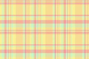 Fibrous background plaid pattern, repetitive texture textile seamless. Scrapbooking check fabric tartan in yellow and orange colors. vector