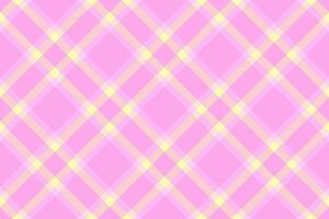 Sweet pastel pink and yellow diagonal plaid pattern. Perfect for backgrounds, textiles, stationery, or websites needing a feminine and cheerful design. A subtle texture adds visual interest. vector