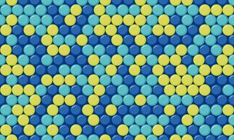 Abstract vibrant teal and yellow circle pattern. Modern geometric design ideal for backgrounds, website banners, textiles, and playful branding. Represents unity, energy, and playful sophistication. vector