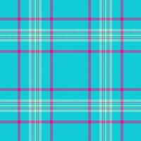 Robe check fabric texture, clan tartan textile. Living room seamless plaid pattern background in cyan and mint colors. vector