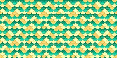 A green and yellow fish scale pattern vector