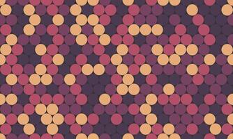 Abstract geometric pattern of overlapping circles in muted pink, purple, and orange hues. Ideal for backgrounds, website design, textile prints, or modern art projects. vector