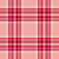 Fire check fabric plaid, robe tartan background . Discount seamless pattern texture textile in red and light colors. vector