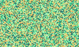Abstract pixel art background. Seamless pattern of pastel green, teal orange squares. Ideal for website banners, digital art, textile design, and more. Modern, vibrant, and versatile. vector