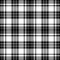 Classic black and white plaid pattern. Elegant, timeless design perfect for textile projects, website backgrounds, or branding. vector