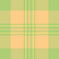 Teenager textile plaid texture, paper tartan fabric background. Idea check seamless pattern in green and amber colors. vector