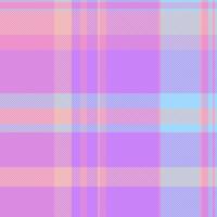 Industrial plaid check, sale fabric background seamless. Graphical textile texture tartan pattern in violet and pink colors. vector