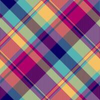 Vibrant diagonal plaid pattern in a bold color palette. Perfect for textile designs, fashion, websites, and branding projects. This modern geometric textile evokes energy and style. vector