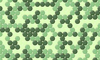 Abstract seamless pattern of overlapping green circles. A calming, geometric design perfect for backgrounds, textiles, or website designs. Evokes nature, growth, or technology. vector