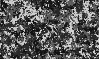 Abstract grayscale digital camouflage pattern. Perfect for backgrounds, textiles, or militarythemed designs. Its pixelated texture creates a modern, edgy aesthetic. vector