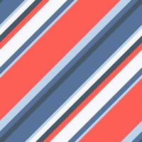 Dynamic diagonal stripes in coral, blue, and white create a vibrant, modern pattern. Perfect for backgrounds, textiles, or web design, this image conveys energy and style. vector