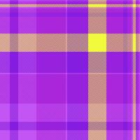 Nyc pattern background, refresh seamless check plaid. Vivid textile tartan fabric texture in purple and violet colors. vector