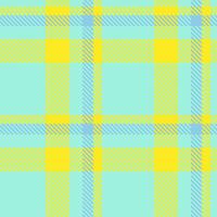 Graceful texture seamless textile, paper tartan pattern plaid. Oriental fabric background check in teal and yellow colors. vector