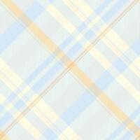 Repetition tartan plaid , poster seamless fabric texture. Customizable background check textile pattern in light and light yellow colors. vector